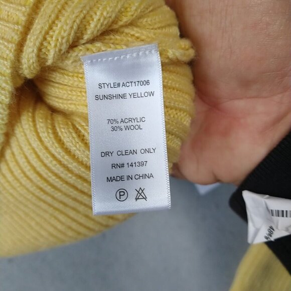 ASTR Astoria Sweater Womens M Sunshine Yellow Cropped Ribbed Knit Layered Chic - Picture 10 of 11